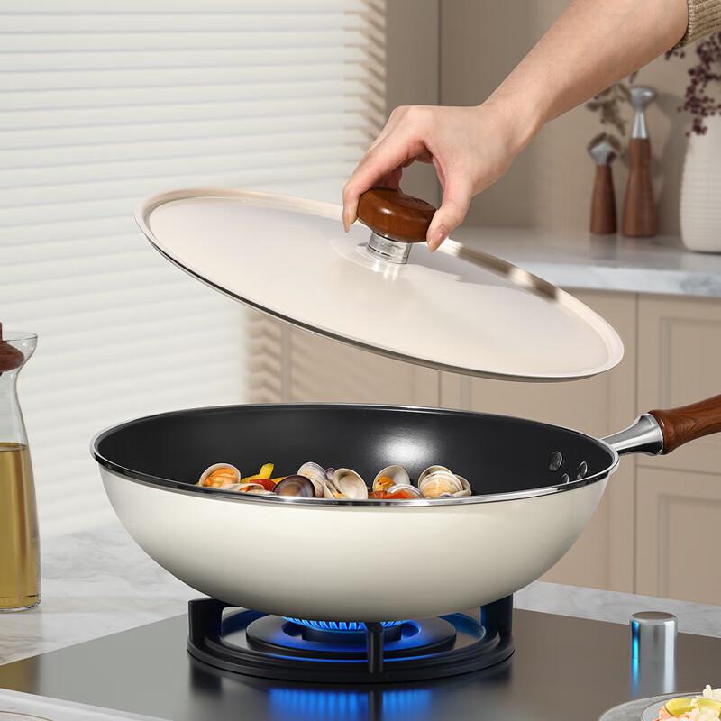 Kambach 32cm Non-Coated Enamel Titanium Alloy Wok