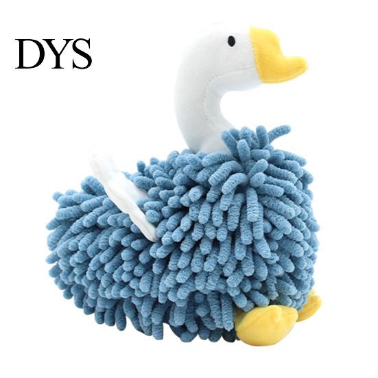 Kitchen And Bathroom Hand Towels Chenille Goose Towel, Soft Cute Fuzzy Hanging Towel for Absorbent Ball Kids Room Lovely Swan Design
