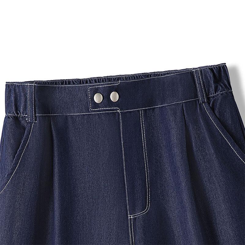 Women's Washed High-Waist Loose Denim Shorts