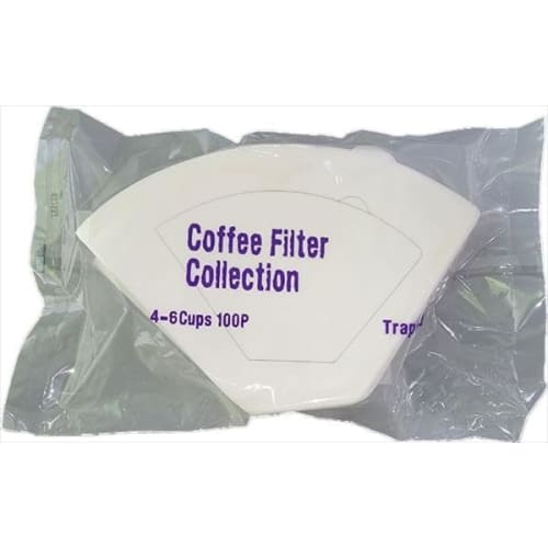 Kanae Paper Co., Ltd. Bleached Coffee Filters, 4-6 People, Trapezoidal Shape, 100 Filters, with Edges, Made in Japan, CF4-100P