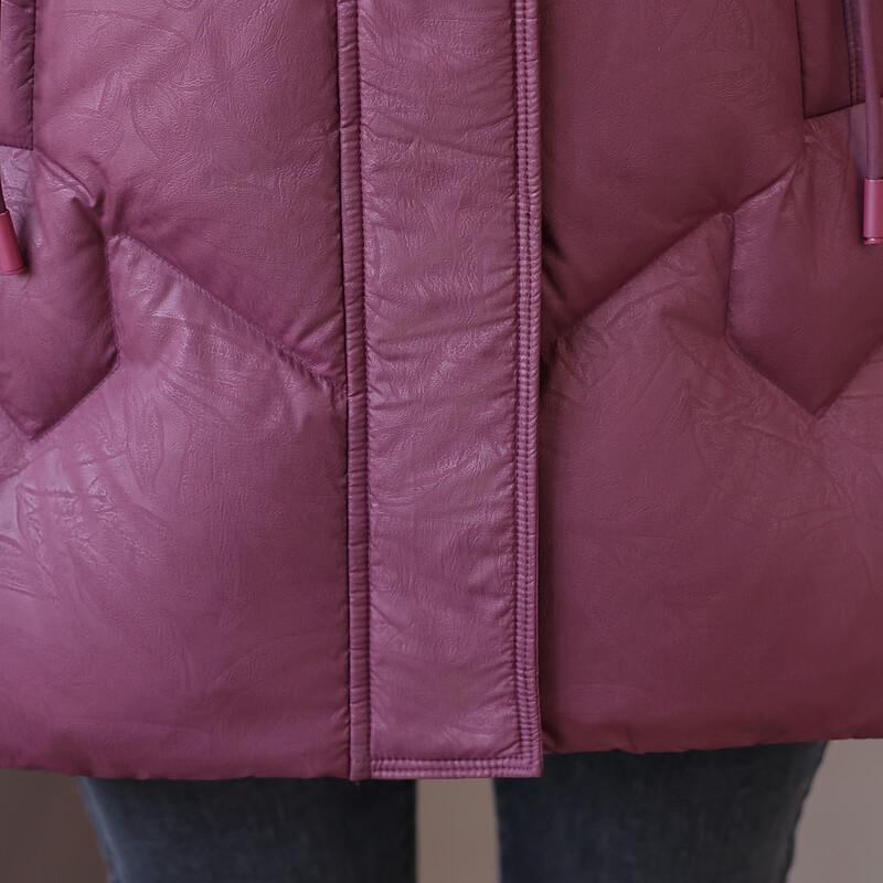 Xuezhongfei Women's Mid-Length Winter Down Jacket with Fox Fur Hood