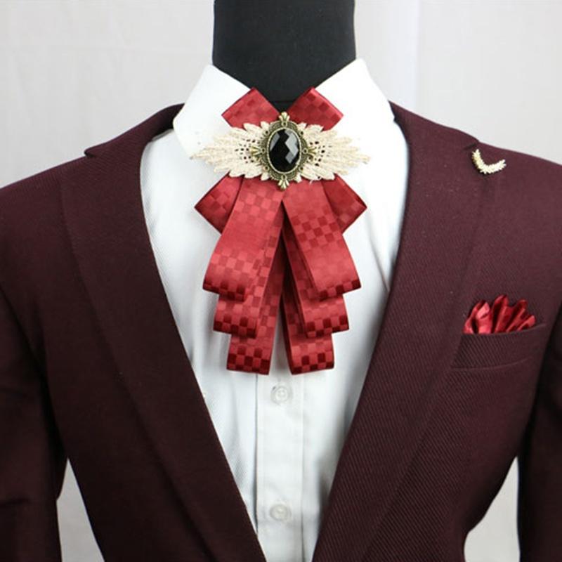 Buy Mens Pre-Tied Ribbon Rhinestone Neck Bow Tie Necktie Charm Collar ...