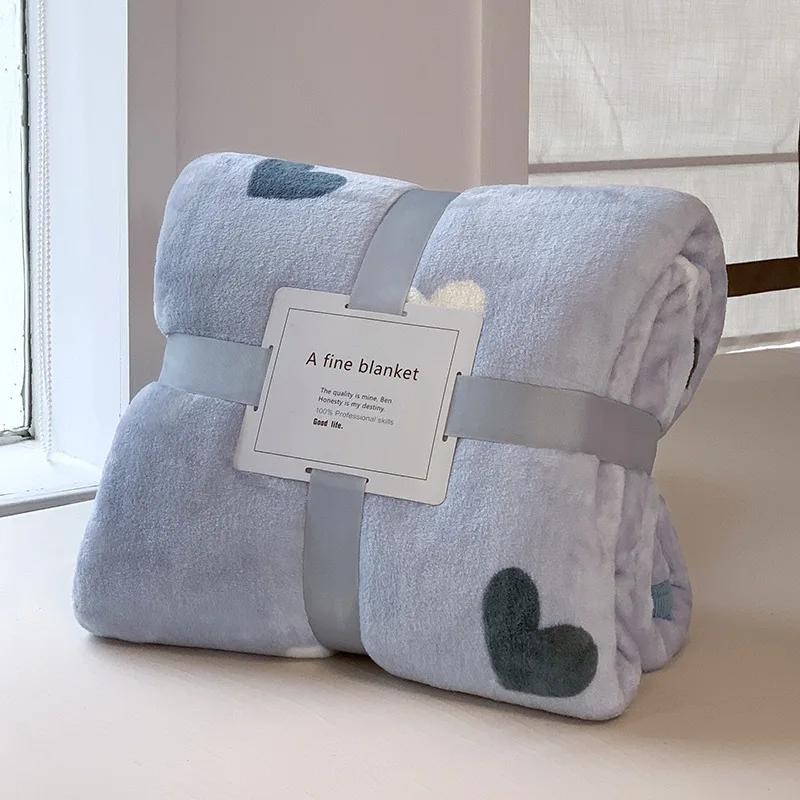 

Thick Thow Blanket Geometic Style Reactive Printed Flannel Fleece Blanket For Beds Single Queen King Plush Plaids Sofa Plaid Bed 100x120cm 1pcs