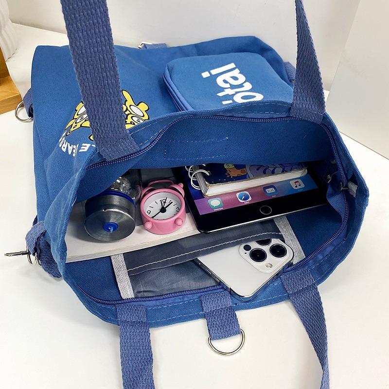 Canvas Bag, New Women's Bag, Fashionable Large-capacity Shoulder Bag, Messenger Bag, Tutoring Bag.