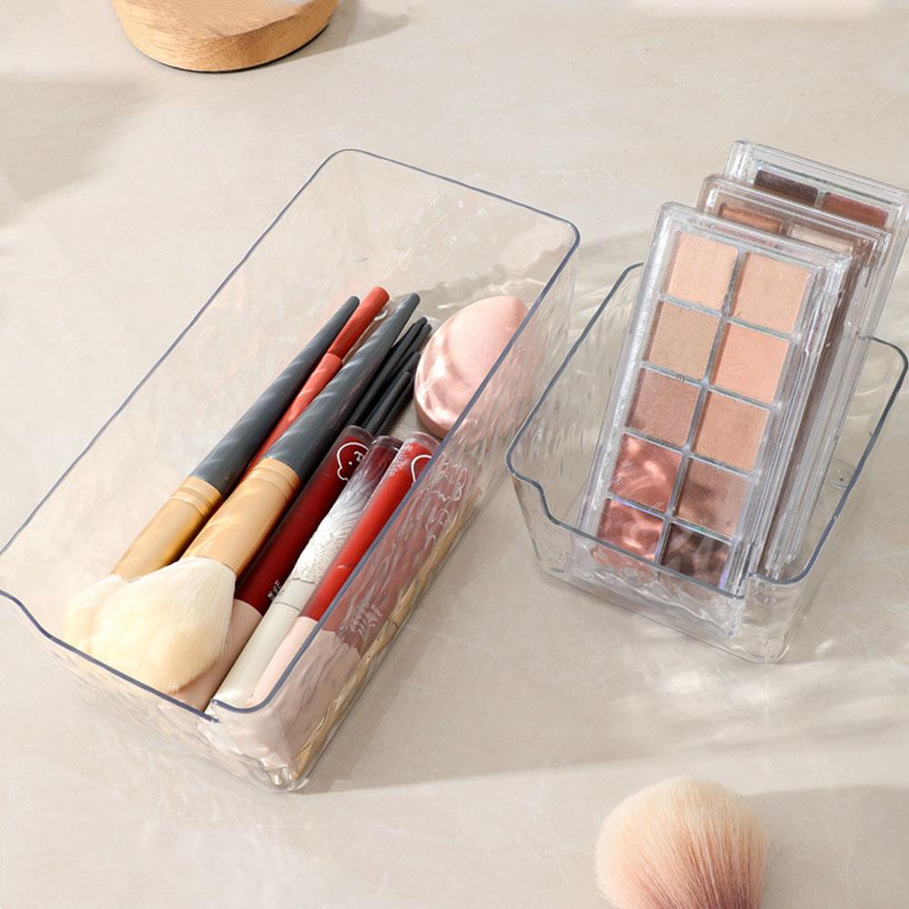 Water Ripple Storage Box Transparent Drawer Storage Container Modern Simple Style Makeup Stationery Box Cabinet Organizer