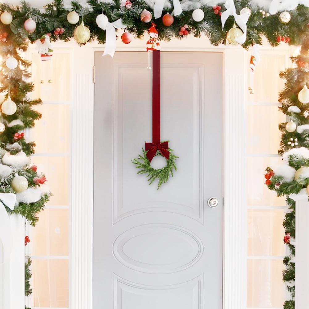 6pcs Christmas Mini Wreath For Cabinet Mini Artificial Garland Decor Mantel Wreaths Xmas Cabinet Fake Plant Garland Hanging C4E6