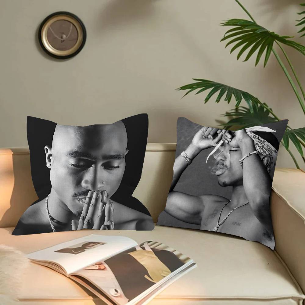Rapper 2Pac Tupac Amaru Shakur Cushion Cover Decorative Pillow Sofa Home Decor Case Pillow Cases