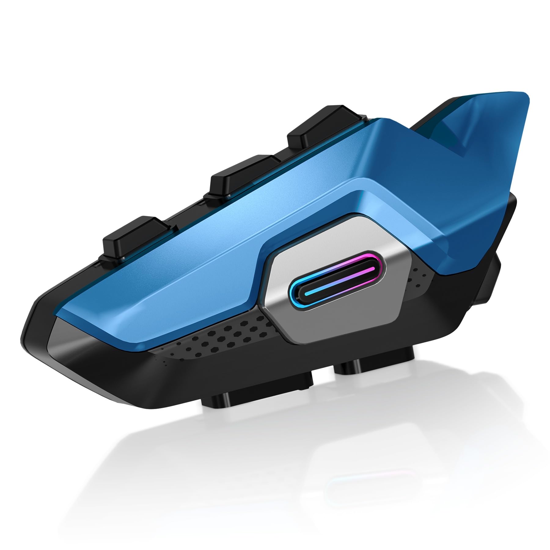 

Motorcycle IP67 waterproof and Japanese voice music simultaneous technical conformity 002 intercom, dustproof, guidance, sharing, two-person calls, синий