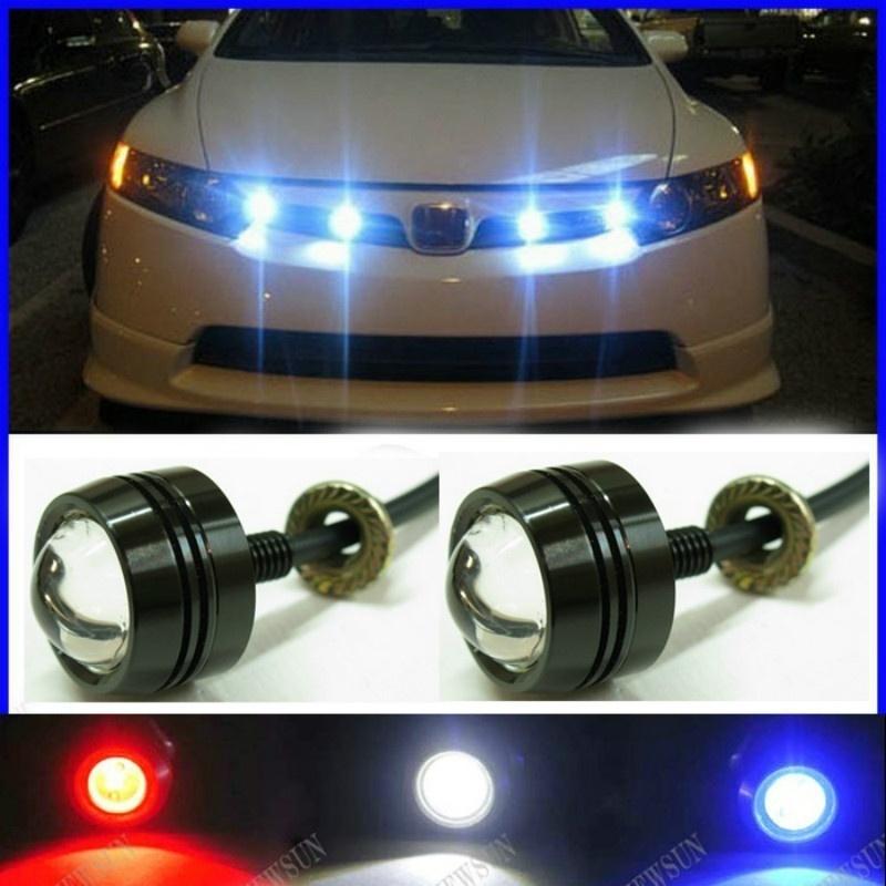 Car Styling 23mm White Eagle Eye Daytime Running Light LED Car Lights DRL Lamp Daytime Light Waterproof Brake Lamps / Car Lights