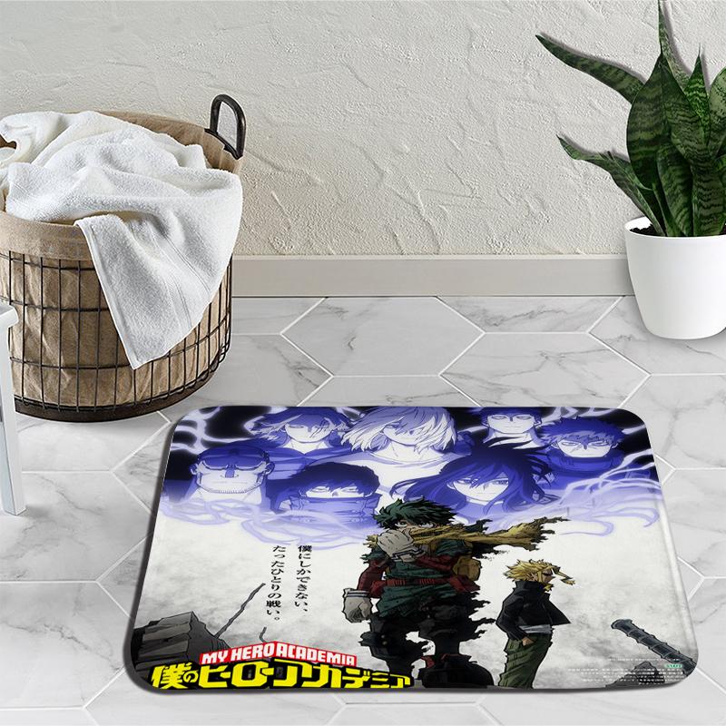 Amime meu herói academia tapetes deku midoriya izuku bakugou tapete dos desenhos animados quarto sala de estar macio antiderrapante área