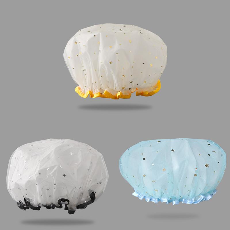Shower Bath Cap Girl Luxury Women's Reusable Shower Cap Donuts for Hair Swimming Cap Shower Bonnet Douche