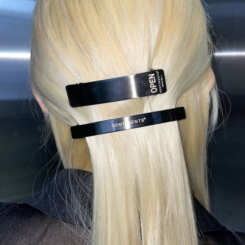 SENTIMENTS NO.372 [BLACK] HAIR OPEN PIN 2SET