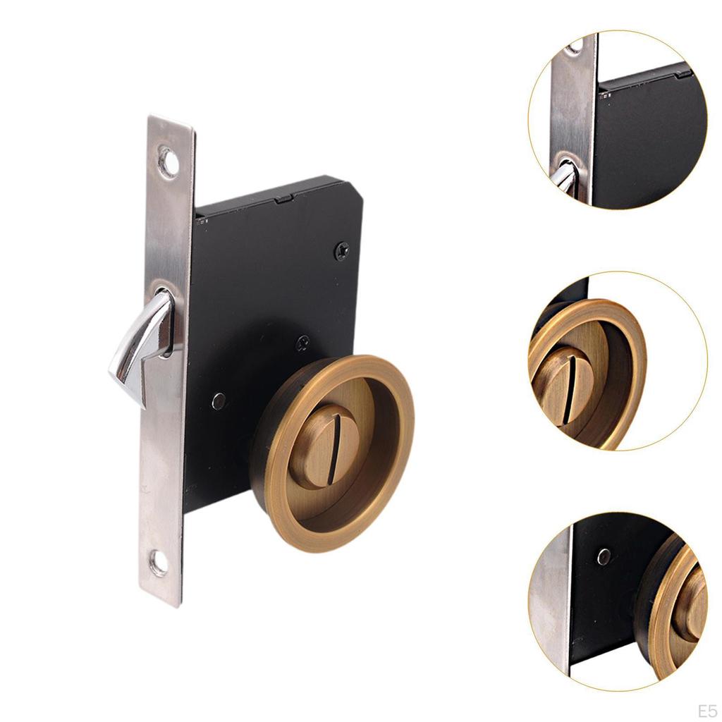 Door Lock Hardware Knob Room Latch Wear Resistant Round Privacy for Entrance Bathroom Gate