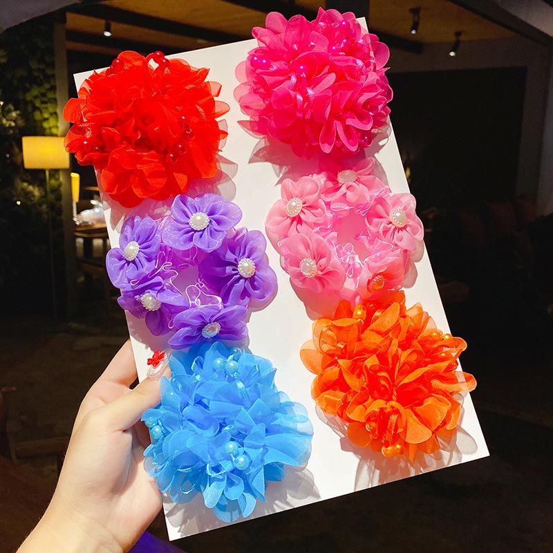 Princess Hair Ties: Cute Flower Rubber Bands for Girls