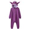 Cartoon Onesie For Kids Gengar One Piece Pajamas Children Kigurumi Halloween Cosplay Costume Party Gift