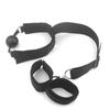 Erotic HandCuffs Mouth Gag BDSM Bondage Restraints Sex Toys for Couples Open Mouth Ball Backhand Cuffs Tied Up Adult Game