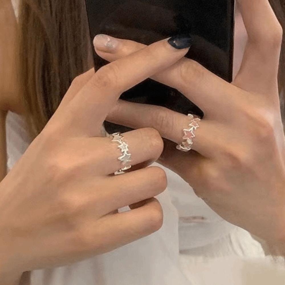 Geometric Irregular Star Ring Jewelry Accessories Finger Buckle Personality Y2K Open Ring  Friend