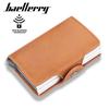Baellerry European and American Style Men's Short Wallet Multi-card Slots Card Holder RFID Blocking Card Case Snap Button Card Protector