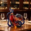Nautical Spirits Bottle Octopus-Shaped Glass Decanter, 3D Artistic Borosilicate for Whiskey Wine Soda, Liquid Display 350ml Decorative Bottle, Unique