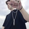 Silverfärgad Spiralhänge Halsband Herr Trendig Enkel Punk Cool Nyckelbenskedja Personlighet Hip Hop Halskedja Smycken
