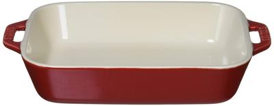 Staub Dish Cherry 20 X Ceramic Gratin Dish Oven Microwave Safe Japanese Dish "Rectangular 16cm" [Authorized Product] 40508-585