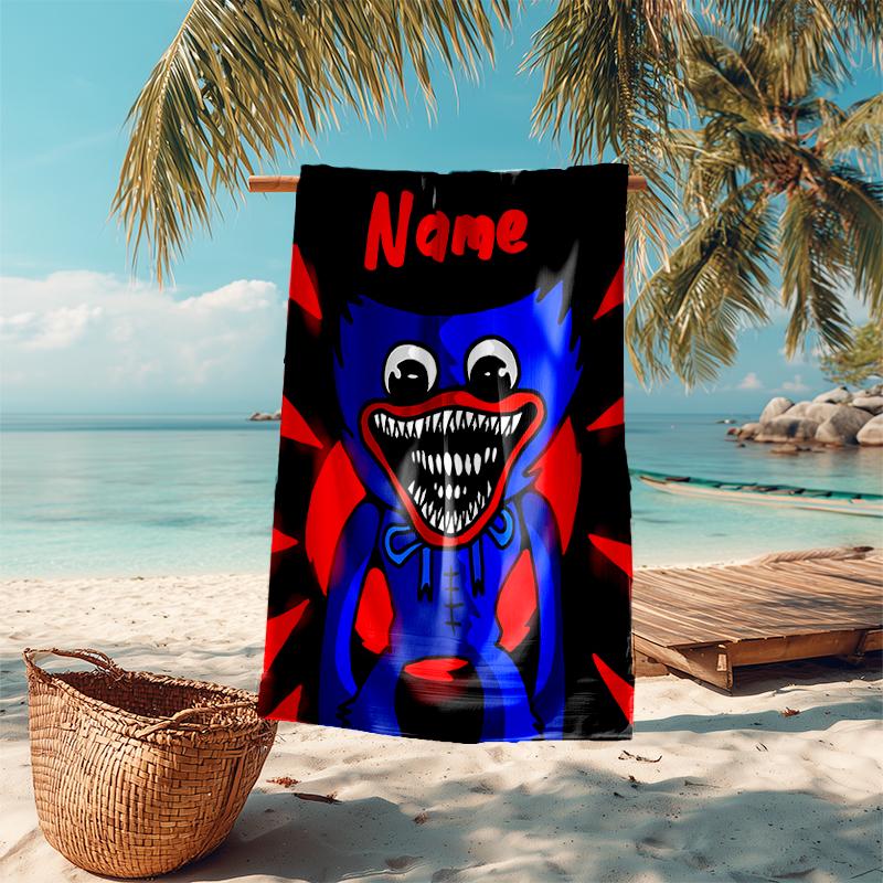 Personalized Customized Proof Beach Towel with Poppy Playtime Pattern - Soft, Absorbent,quick-drying,perfect Swimming,camping&bathing