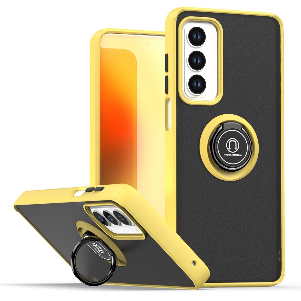 Carcasă Mată Tip Armură Pentru Motorola Moto Edge 2021 Capac Inel Suport Magnetic Suport Coajă Rezistentă la Șocuri Coque Fundas