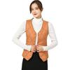 Women's Fabric Warm Vests Ultra Light Down Vest Women Two Ways Waistcoat Portable Warm Sleeveless Winter Liner