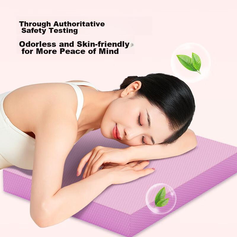 JD Original Balance Pad, Flat Support Core Training Mat, 50*40cm, Yoga Fitness Non-Slip, 6cm Thickened Mat, Purple