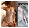 Lace perspective seduction lingerie sexy hot onesie open crotch free sex suit passion pajamas women