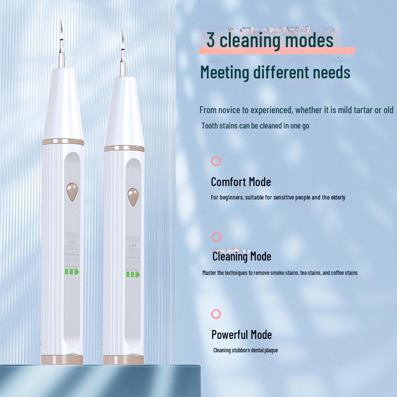 Nettoyeur de dents à ultrasons: Éliminateur de tartre, de taches et de plaque dentaire à trois vitesses pour le blanchiment des dents