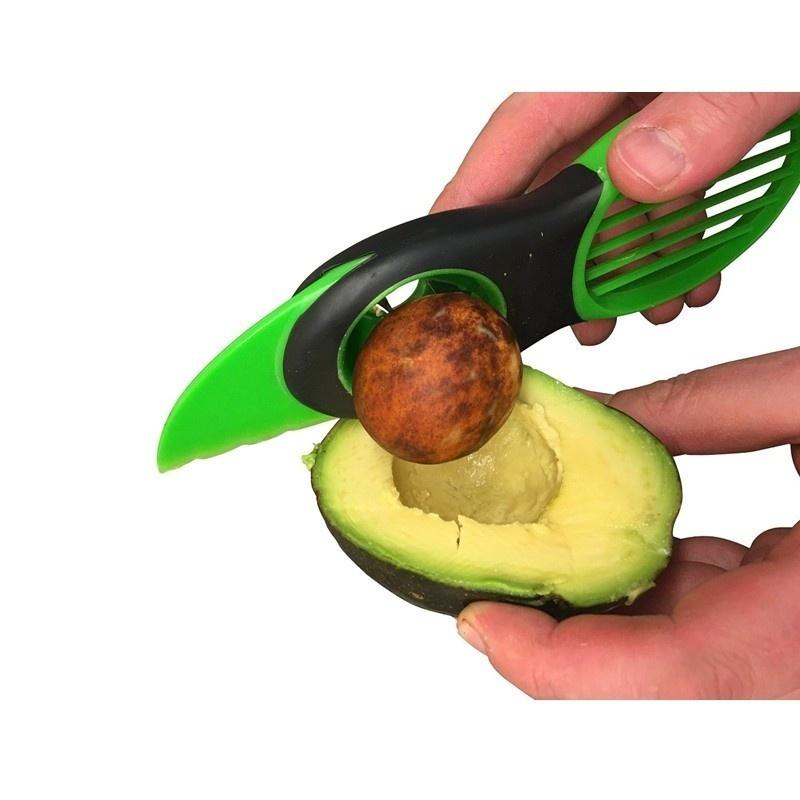 New Multifunctional 3-in-1 Plastic Avocado Splitter Slicer Shea Knife Pitter Peeler Fruit Cutter Pulp Se