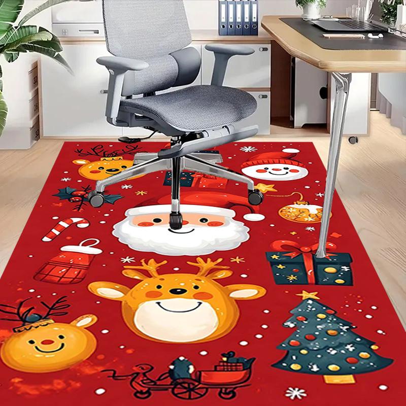 1PC Christmas Santa Claus Non-Slip Floor carpet, suitable for Office, bedroomand playrooms. It can also be used as a sofa footrest cover-T69