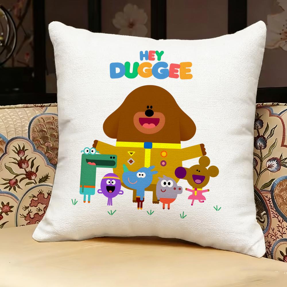 Hey D-duggee Cartoon Pillow Case Pillowcase, Double-sided Printed, Sofa Cushion, Bedroom Headboard Pillow
