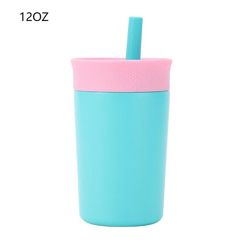 SANGQI Portable Mini Stainless Steel Insulated Coffee Cup with Straw