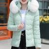 Fashion Winter Short Parkas Female Outerwears Hooded Faux Fur Collar Lady Jackets Thick Warm Elegant Coats