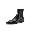 Pointed-toe Shoes, Thick-heeled Ankle Boots, New Versatile Boots for Women, Adding Fleece