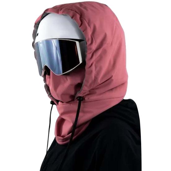 Yousheng Skiing Hat Waterproof 3-in-1 Thickened Fleece Lining Outdoor Riding Headgear Adjustable Drawstring Snowproof Thermal Hood