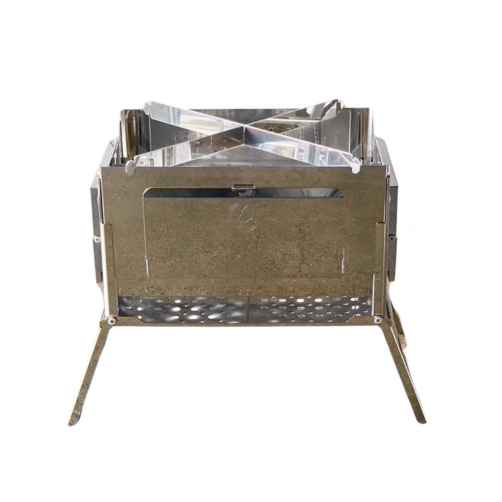 Laugh's Bonfire Grill A-4-WING [Super] (BEYOND) SHO-016-00, Stainless Steel, High Durability, Foldable, Compact Storage, Chimney Kit Compatible, Free