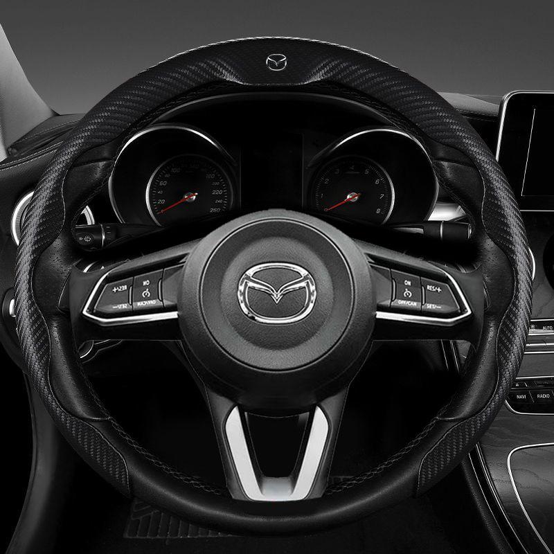 

For Mazda 3 5 6 SKYACTIV Axela Atenza CX30 CX60 CX70 CX80 CX3 CX5 CX8 CX9 MX30 MX5 RX8 RX7 BT50 BL BM Car Steering Wheel Cover чёрный