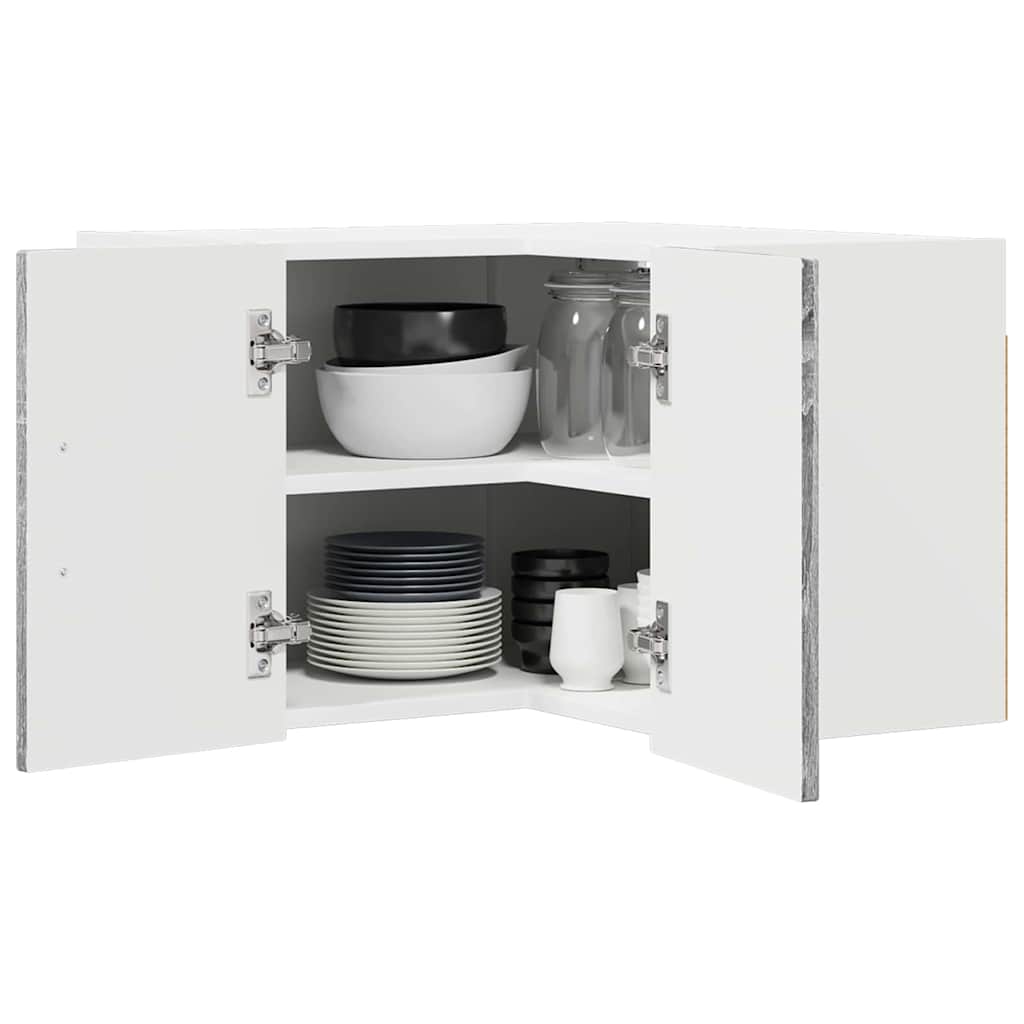 Lucca Wall Corner Cabinet Grey Sonoma 57 X 57 X 40 Cm