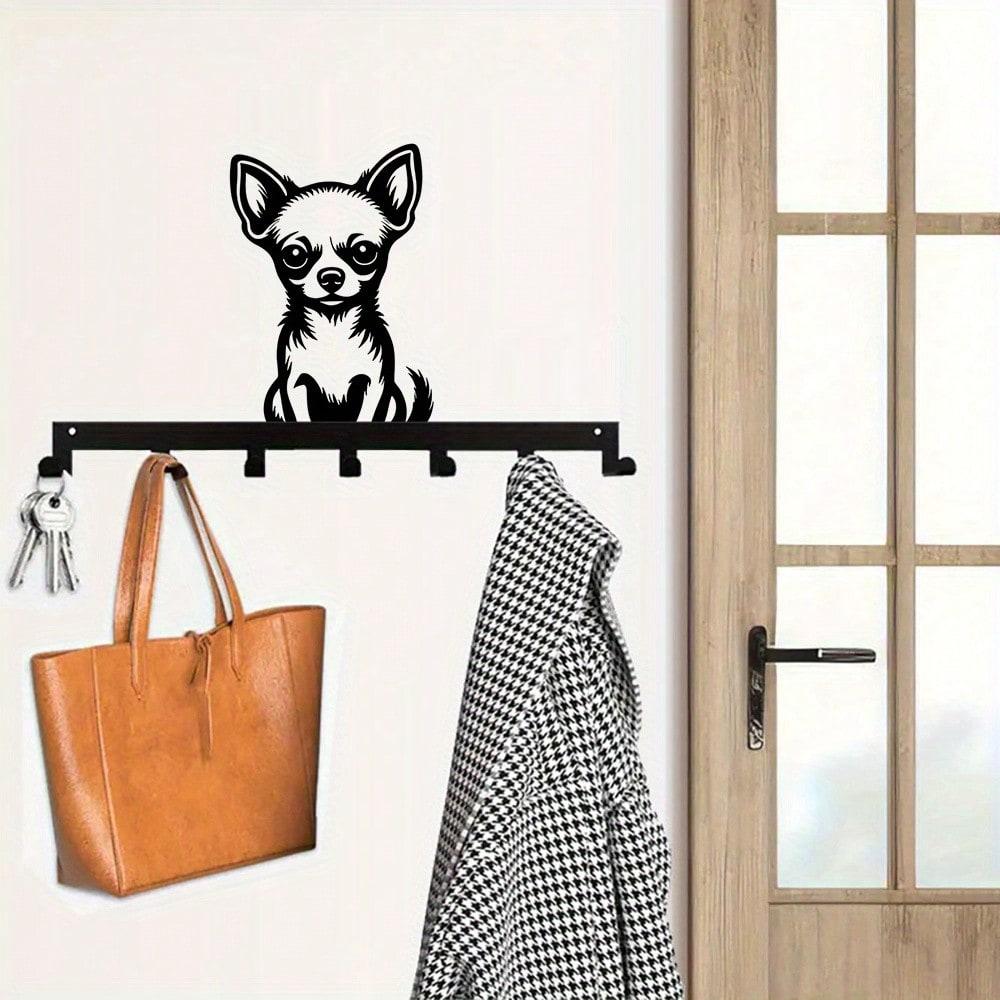 Chihuahua Metal Key Hooks 7 Hooks Wall Mounted Rustproof Home Decor