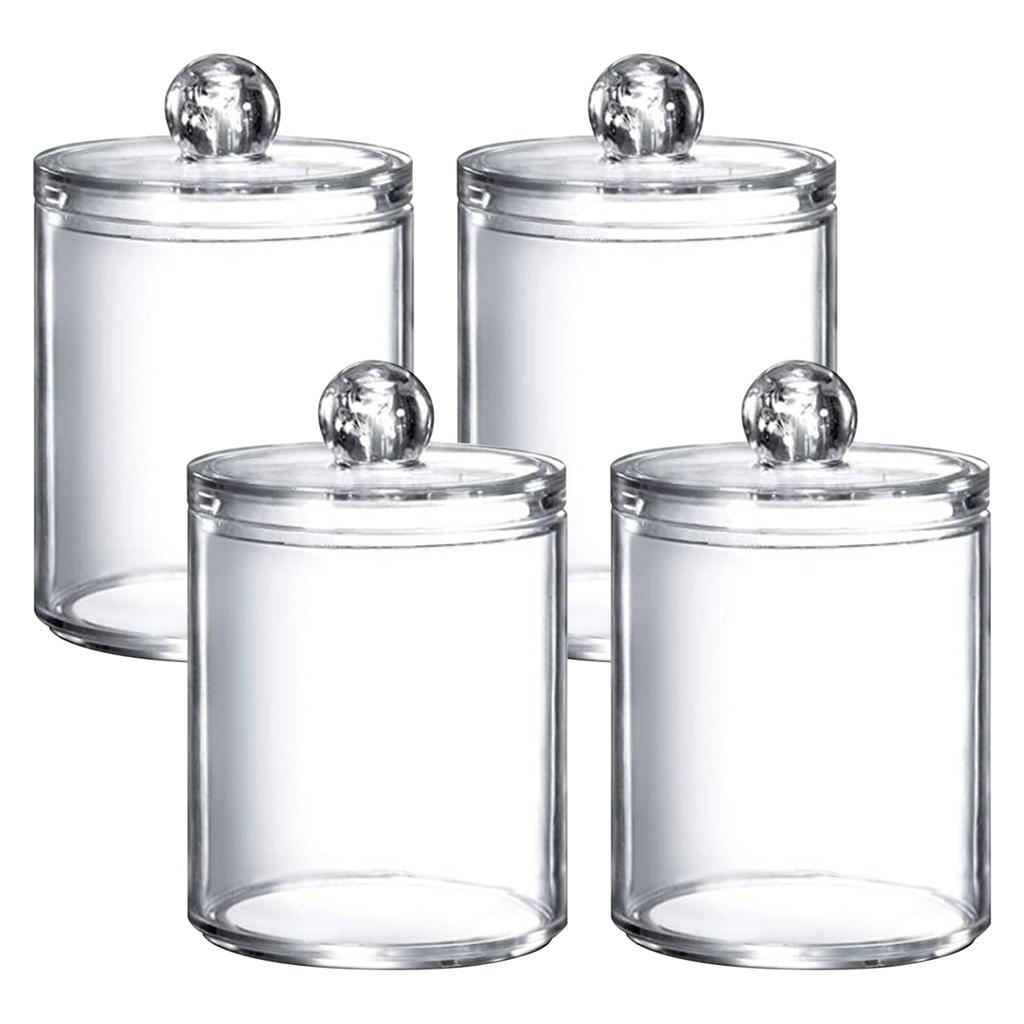 Buy 2Pcs Acrylic Storage Box Transparent Jar at affordable prices