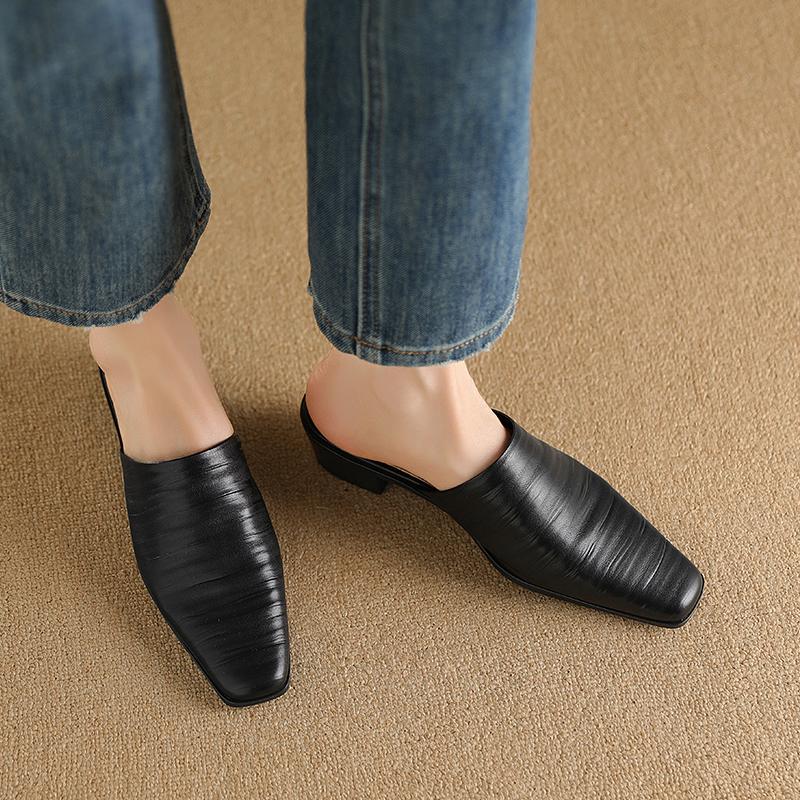 

Мода 2025 Новые летние женские шлепанцы Женская обувь Модные мюли Шлепанцы Обувь для женщин Zapatos Mujer Вышивка Женская обувь 34