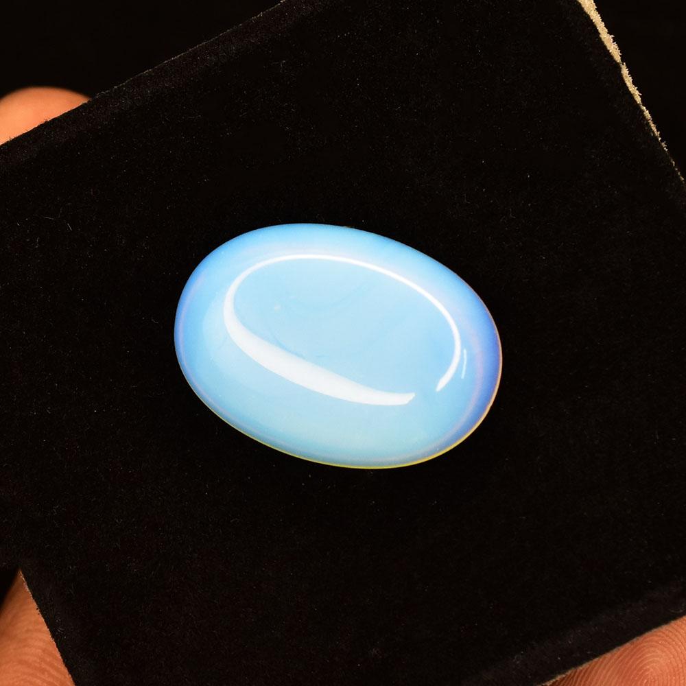 Lab-Created Opal Loose Gemstone Multicolor 25.65 ct Oval Shape Jewelry Making October Birthstone