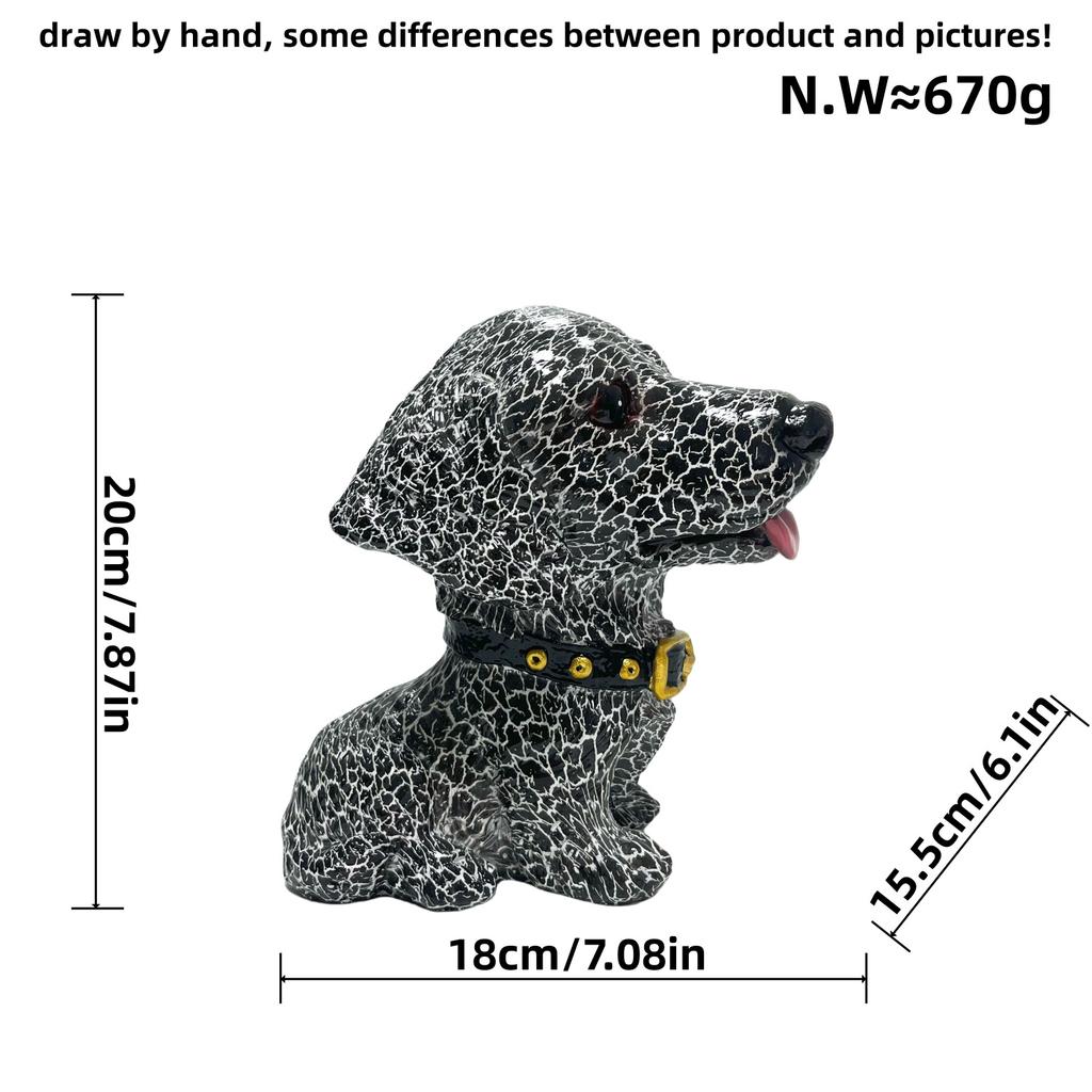 Latest Transfer Big-headed Dog Resin Crafts Ornaments Living Room Home Work Tabletop Decoration Supplies Gift Durable