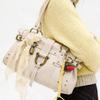 Women's New Y2K Millennium Style Large Capacity Tote Bag with Retro Design Lock Head Rivet Women's Handheld Underarm Bag