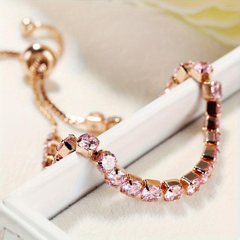 Hot 3mm Zircon Full Bracelet Light Luxury Fashion Style Internet Celebrity Niche Design Hand Accessories Women
