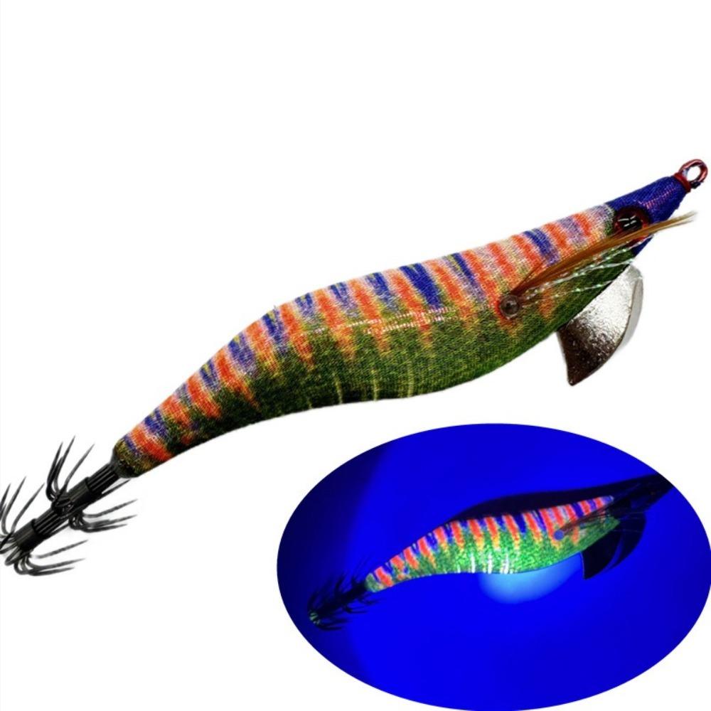 Langlebiger 3.0# 3.5# Fischerei Tintenfischköder Leichter Stoff Japanischer Stil Tintenfischköder Angelköder Salzwasserfischerei Nachtfischerei Garnelenköder