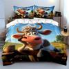 Farm-Themed Illustration Set For Decor Exquisite Three-Piece Bedding Set Gift For Kids And Adults